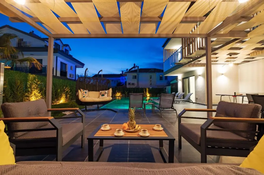Shaded terrace